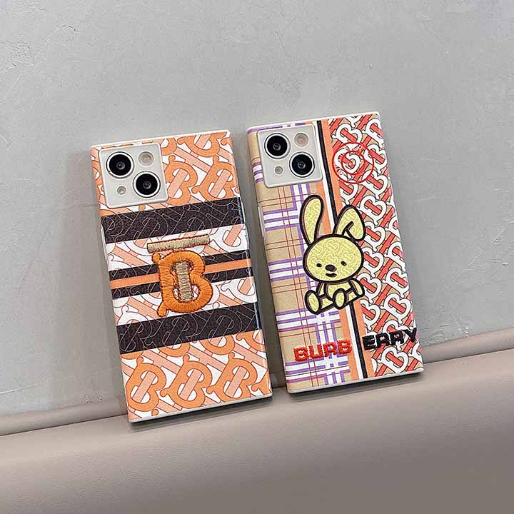 刺繍 アイフォーン13promax/13 mini スマホケース バーバリー