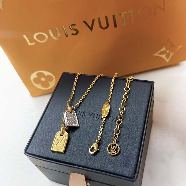 ハイブランド ファッションアクセサリー ラインストーン オールマッチ ビトン LV ネックレス 流行り 銀メッキ ロゴ付き ラグジュアリー