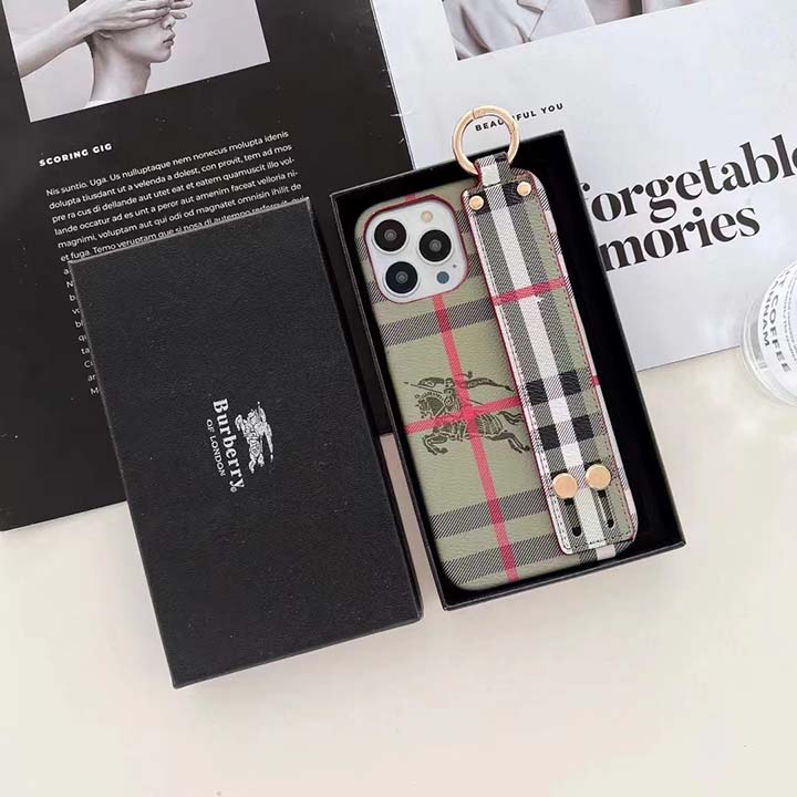 バーバリー風 iphone16 proケースバンド