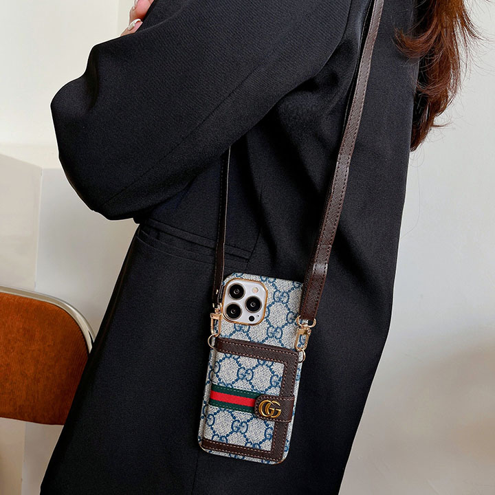 gucci 背面にカード入れ付き iPhone 12 携帯ケース