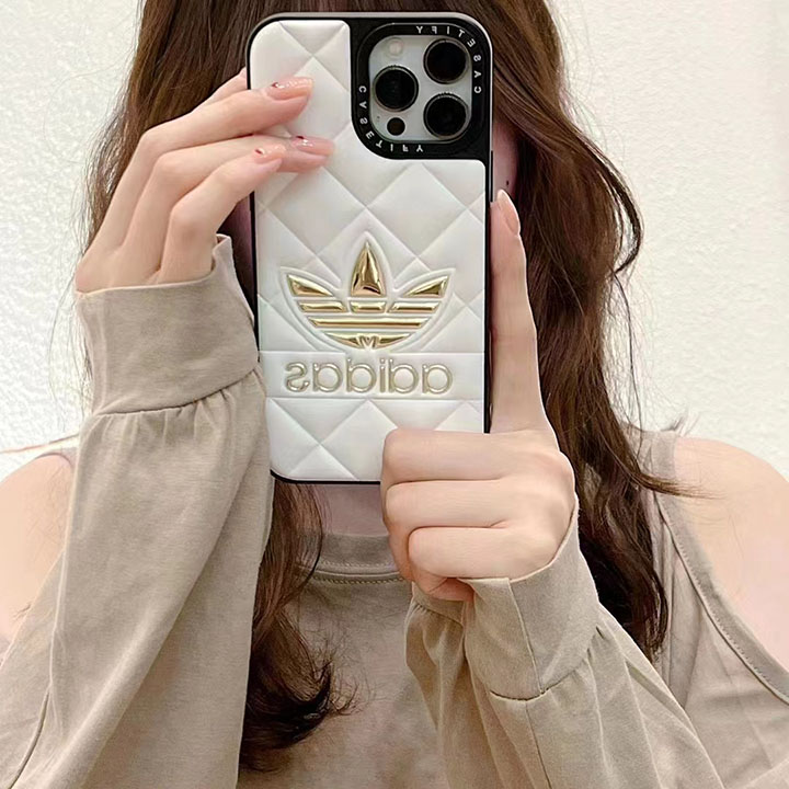 iphone11/11 pro/11 pro max クローバー柄 Adidas 保護ケース