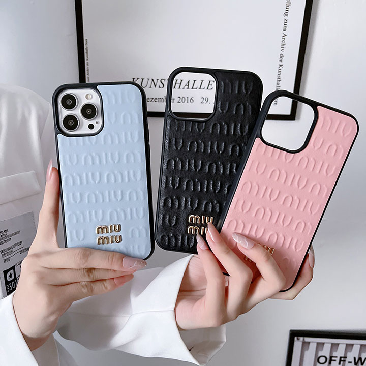 miumiuスマホケース iPhone13pro ブルー - カバー