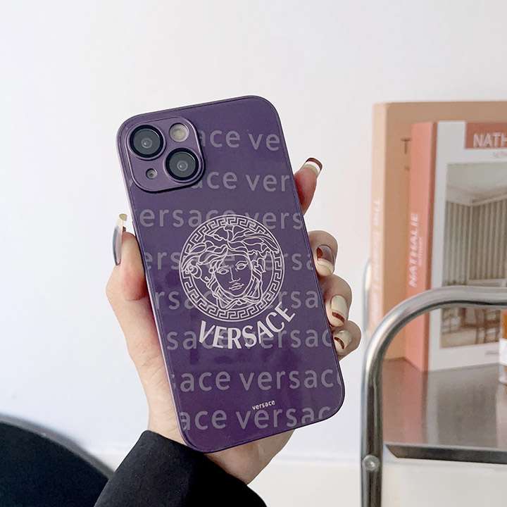 versace アイフォーン13Promax/13背面ガラススマホケース