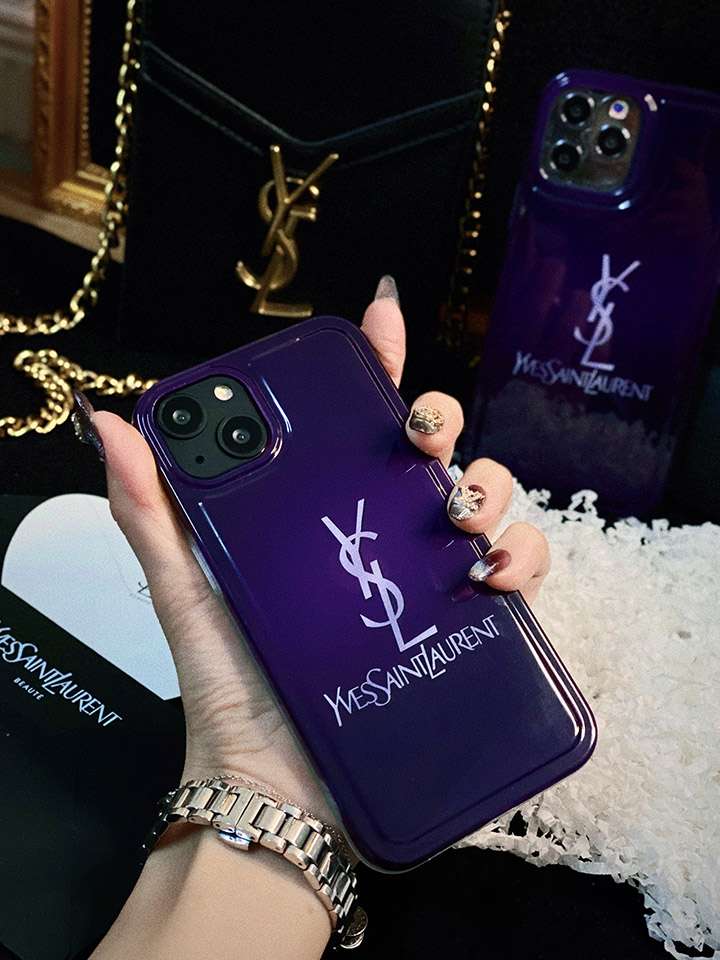 iphone13 pro/13pro maxケース紫 パープルysl