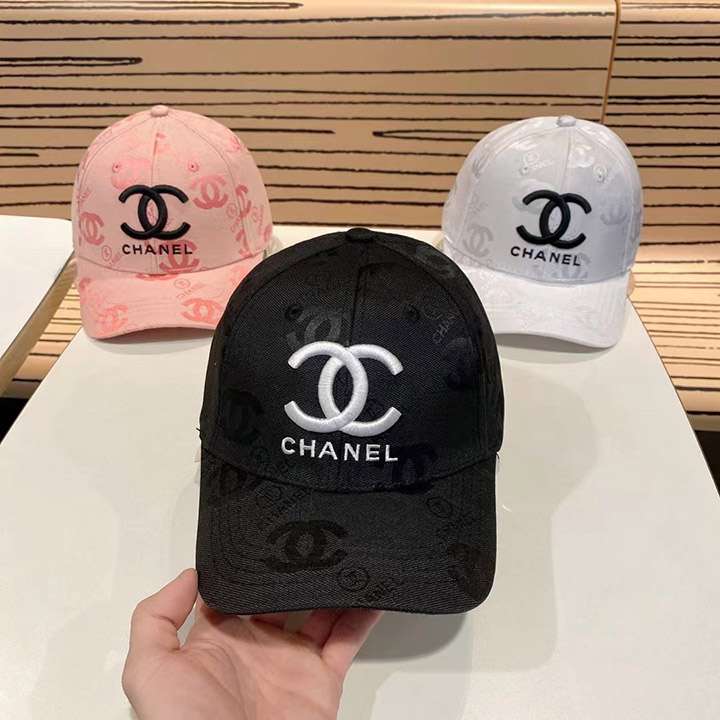 ベースボールキャップ 白黒Chanel