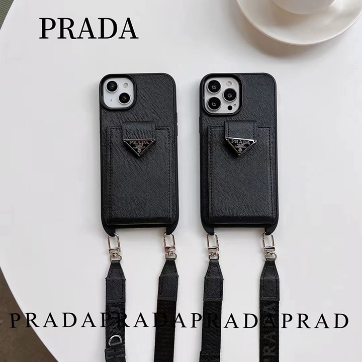 Prada 金属ロゴ付き iphone 14promaxケース