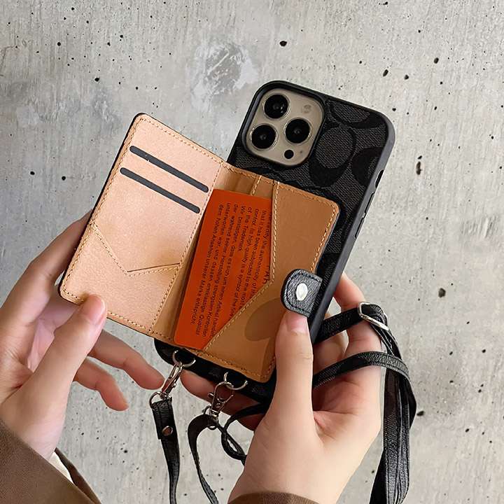 皮製coachカバーiPhone 14 プロマックス