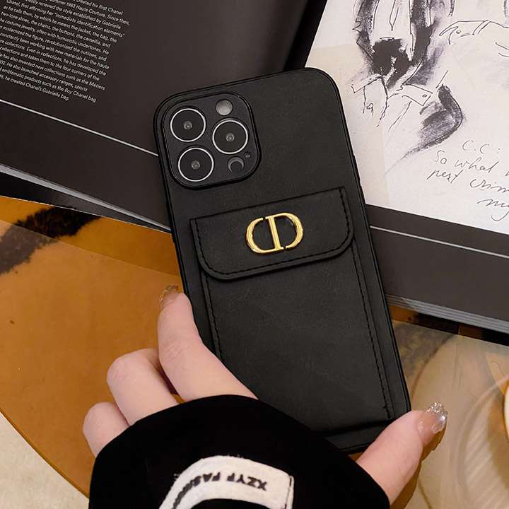 dior iPhone 14plusケース金属ロゴ付き