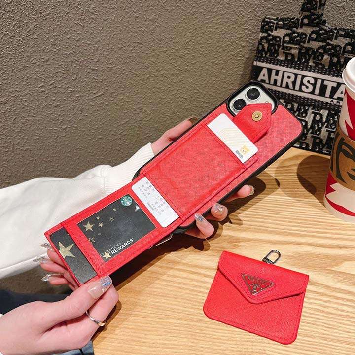 アイフォン 14plusカバーPradaレザー