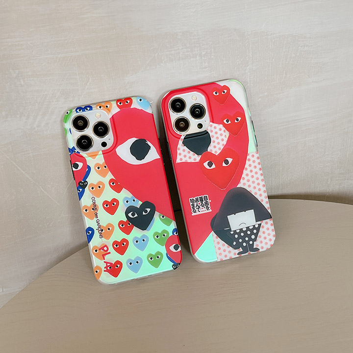 ハート柄 スマホケース Comme des Garçons iPhone 14