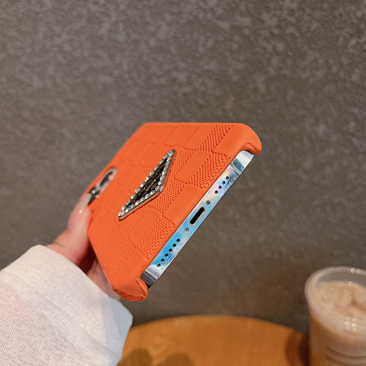 iphone 14pro max カバー ラインストーン付き prada風