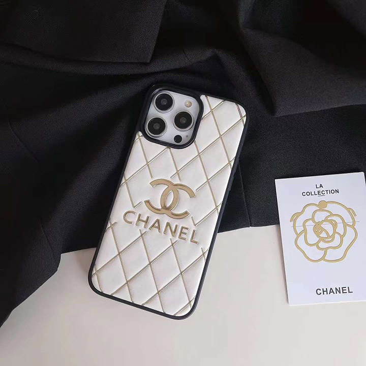 白黒 chanel シャネル アイホン 14 ケース