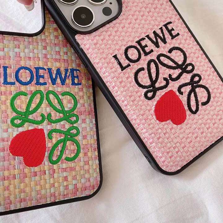 刺繍 loewe iphone 14 ケース
