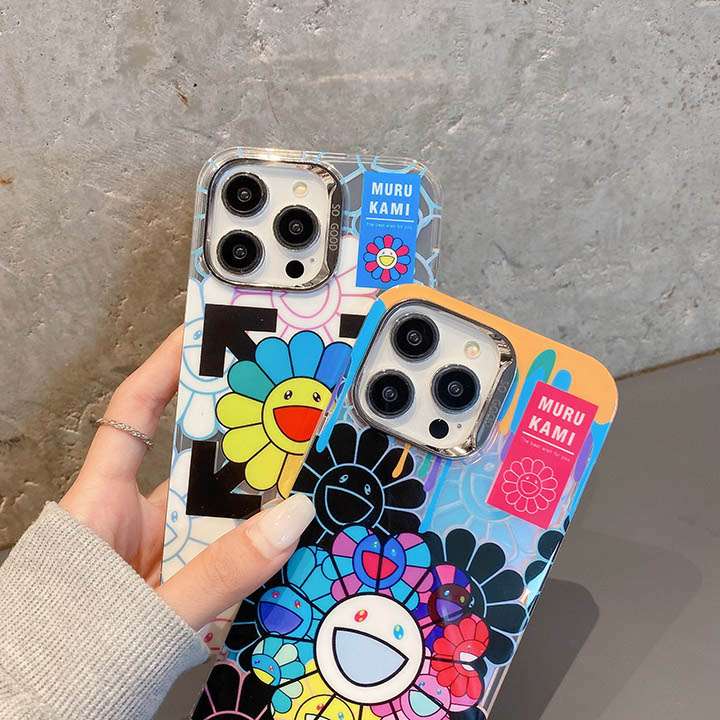 アイフォン 15plus スマホケース Ins風 murakami sunflower カイカイキキ