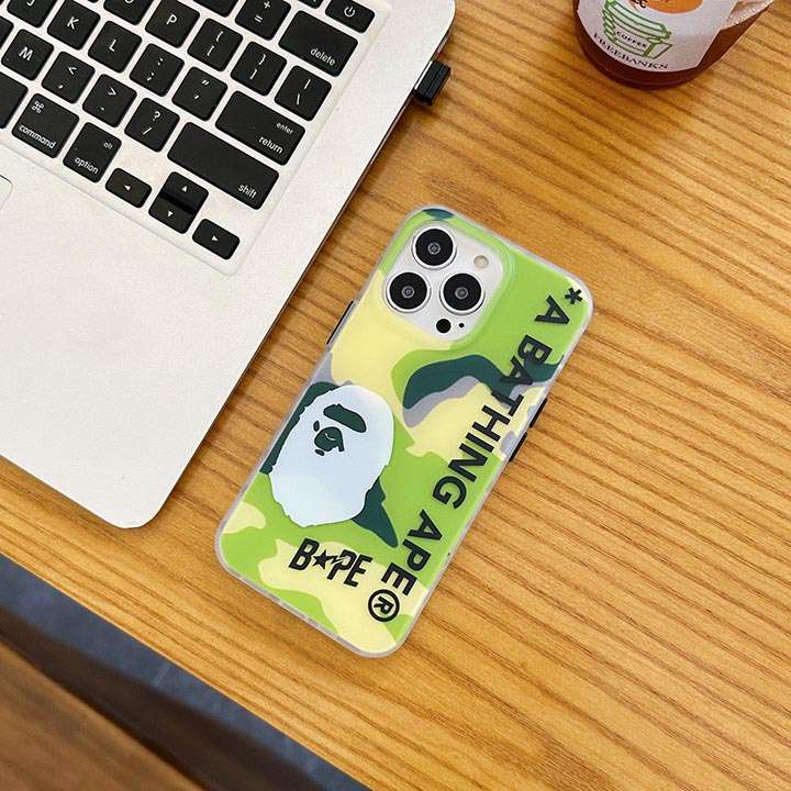 アイホン 14 bape 携帯ケース ブランドロゴ