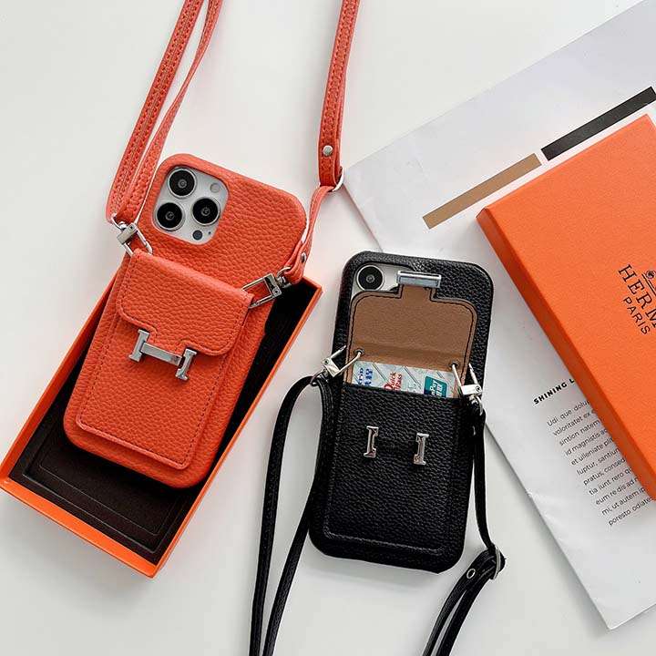 hermes iphone16 proケース 女子 斜めがけ