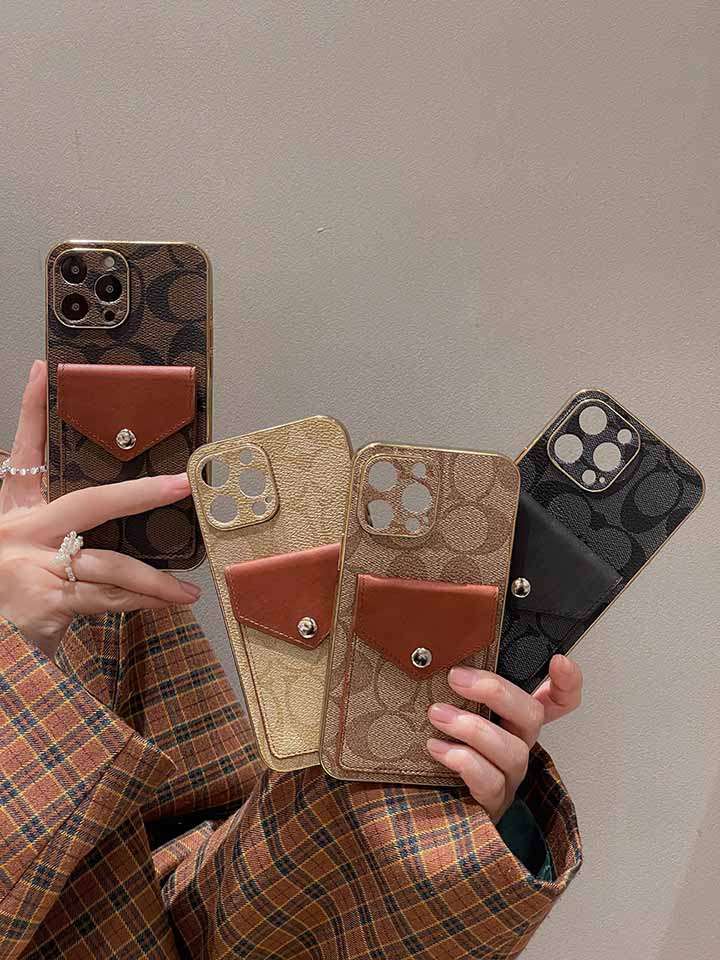 防水 coach風 スマホケース