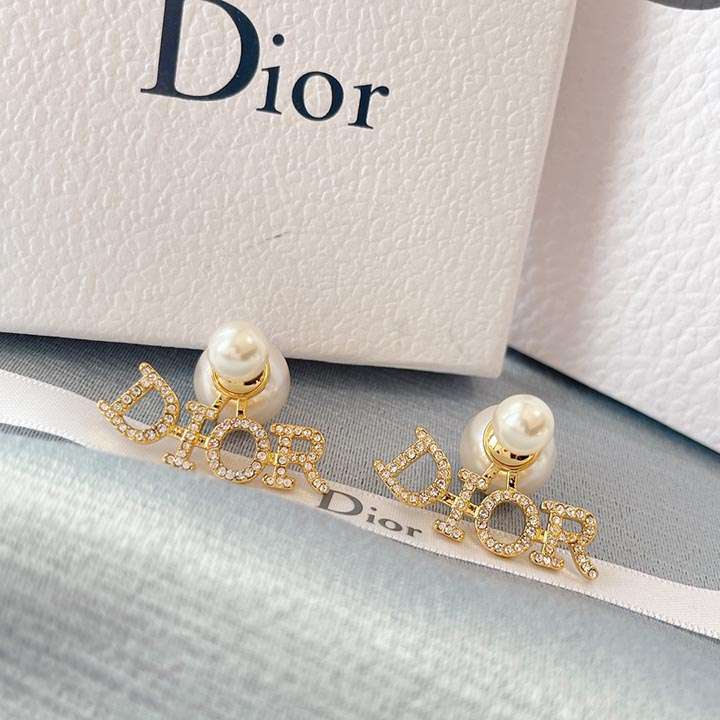 dior 字母 イヤースタッド