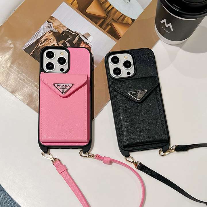 prada iphone15携帯ケースレザー