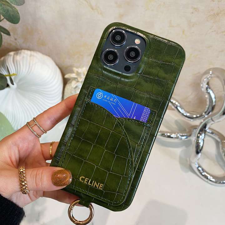 celine iphone15 proケースカード入れ
