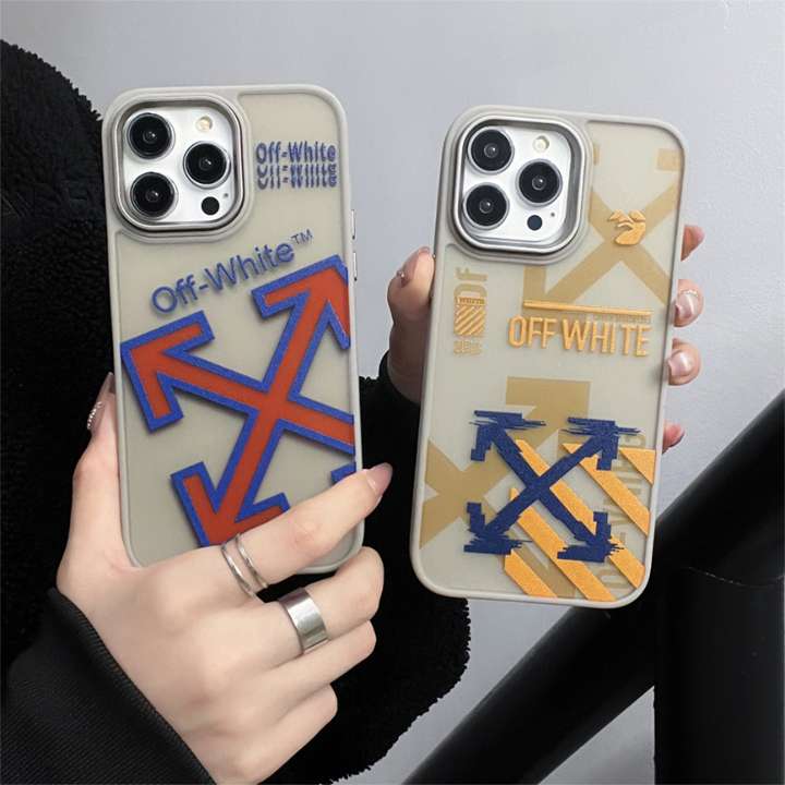 半透明 off white iphone15 携帯 ケース