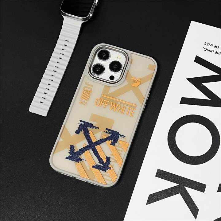 半透明 off white iphone15 携帯 ケース