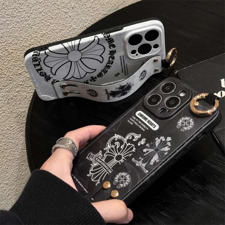 chrome hearts iphone15ケース白黒