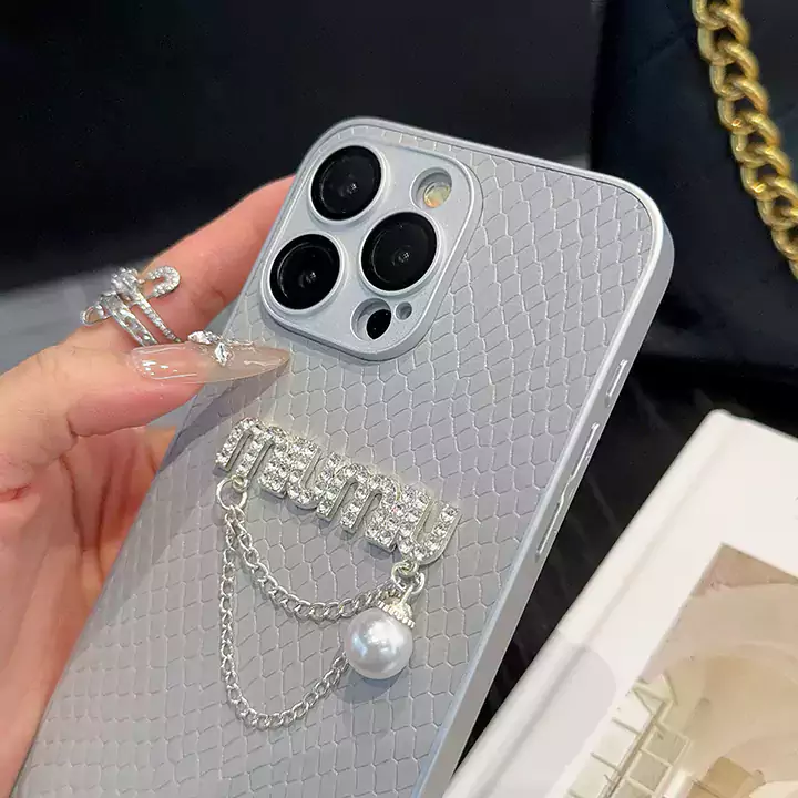 ミュウミュウiphone16proケース PUレザー