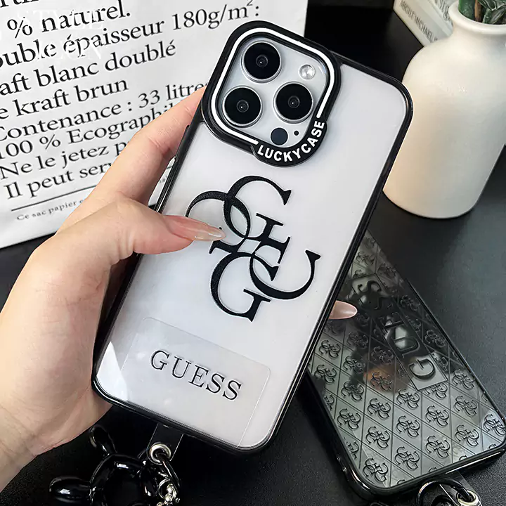 ゲス iphone 17airケース ビーズ チェーン付き