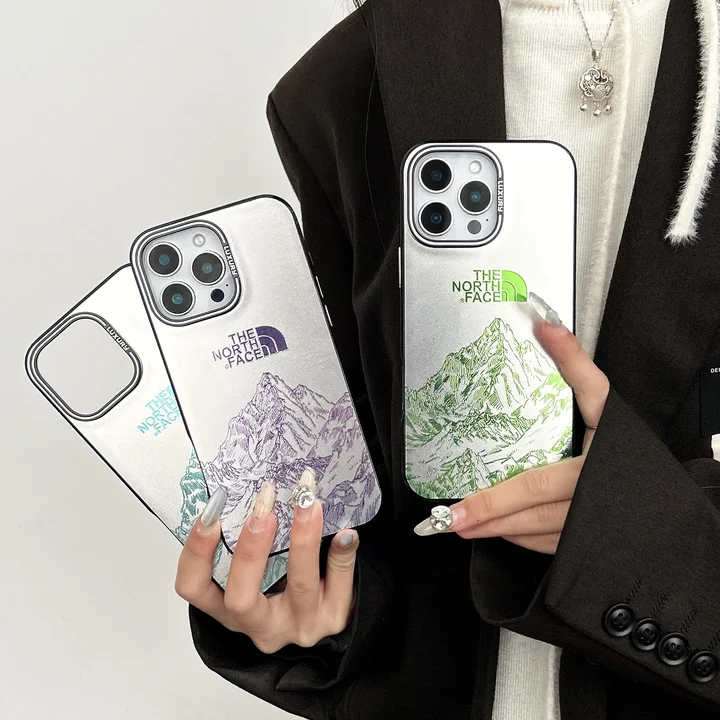 the north face アイフォン 16ケース シルバー