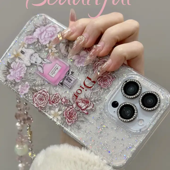 dior iphone16 pro ケース 動く グリッター