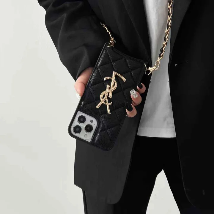 YSL iphone16 pro ケース ストラップ付き