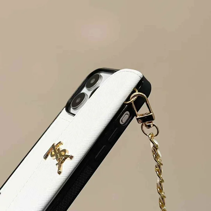 YSL メタルロゴ iphone16ケース 彼女 おしゃれ