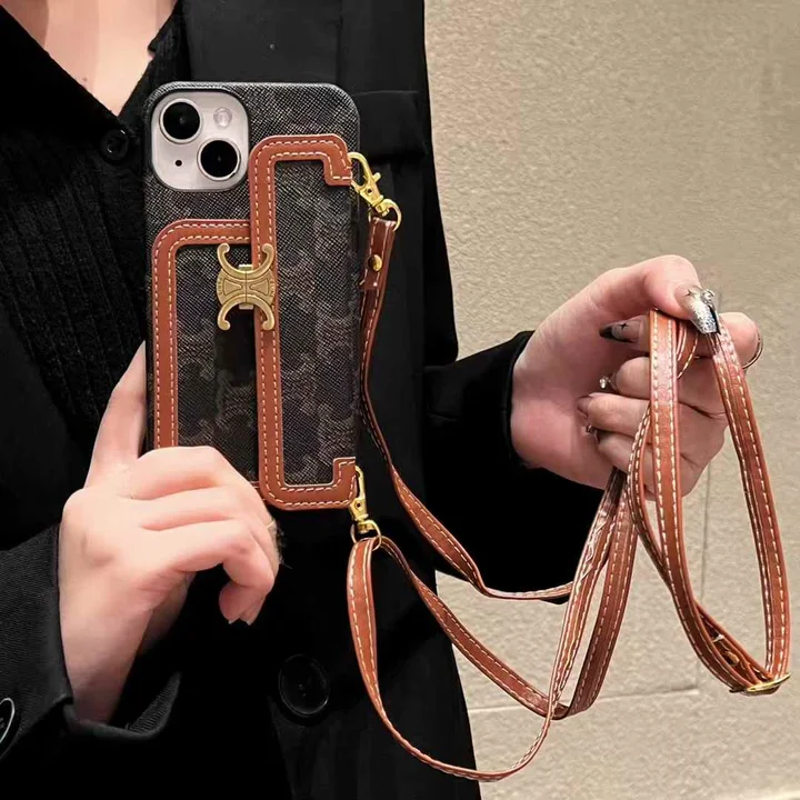 落下防止iphone16 CELINEスマホケース