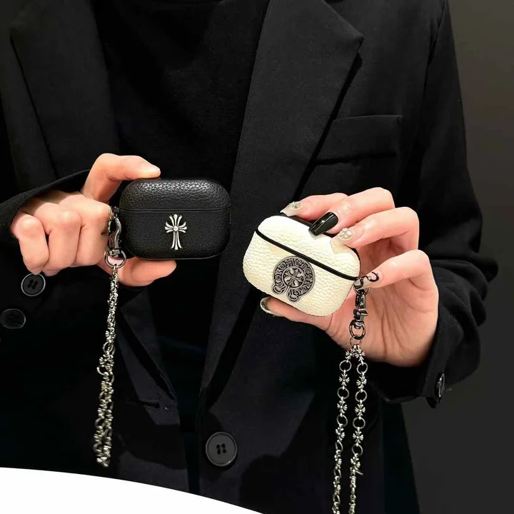 クロームハーツ airpods 4ケースチェーン付き 落下防止