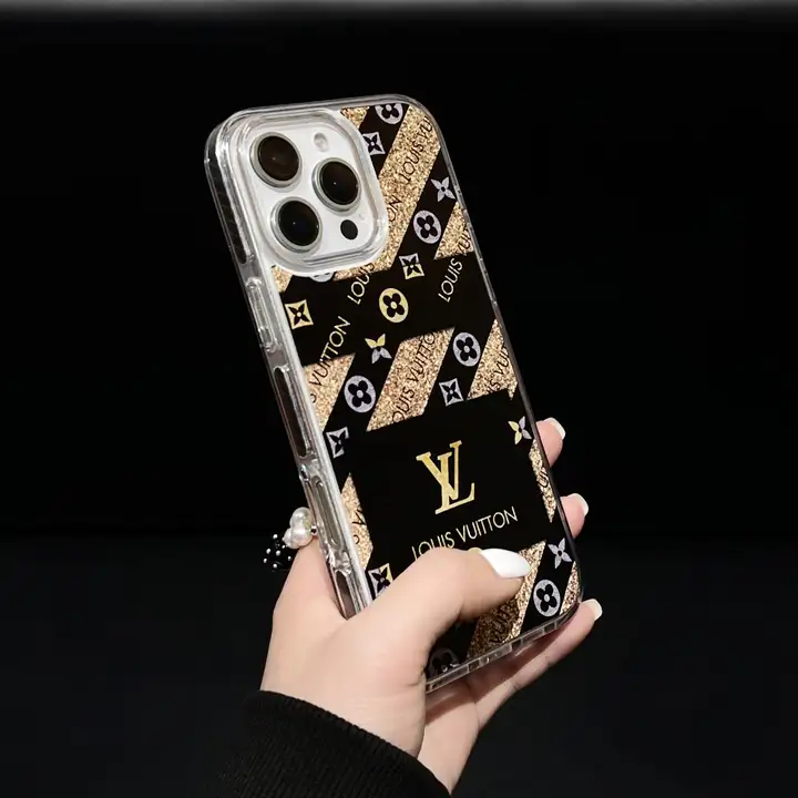 ルイビトンiphone16proケース 黒金