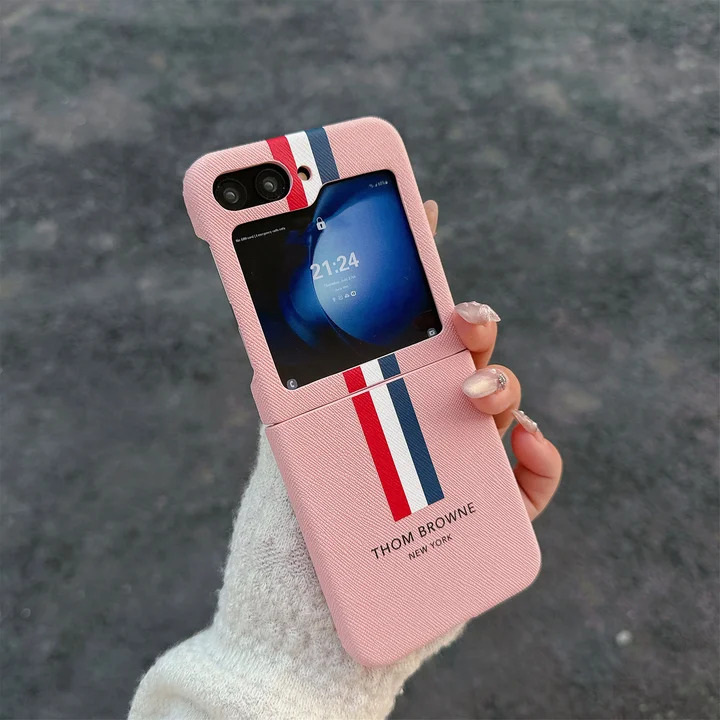 トムブラウン ギャラクシー ZFold6ケース 十字纹 レザー
