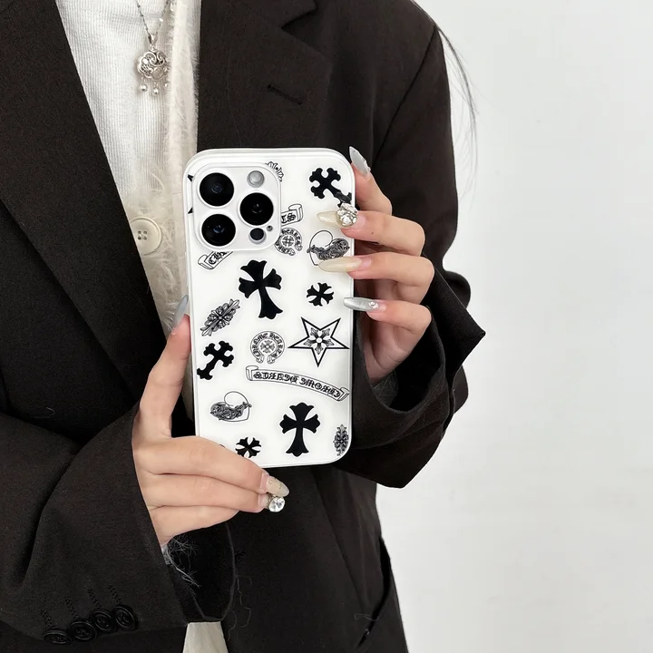 クロームハーツ iPhone16proケース 背面ガラス