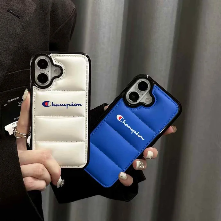 チャンピオンiphone16ケース ダウンジャケット風