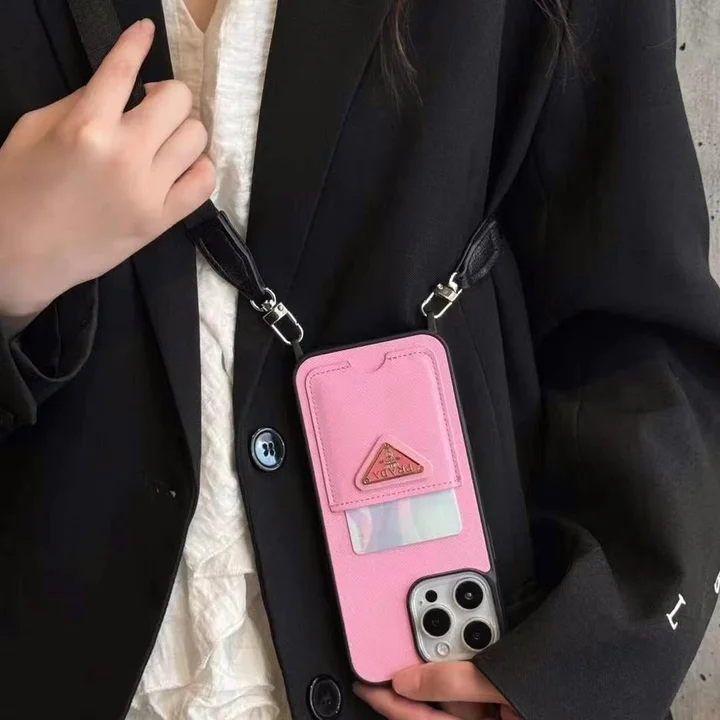 prada iphone16ケース ストラップ穴付き