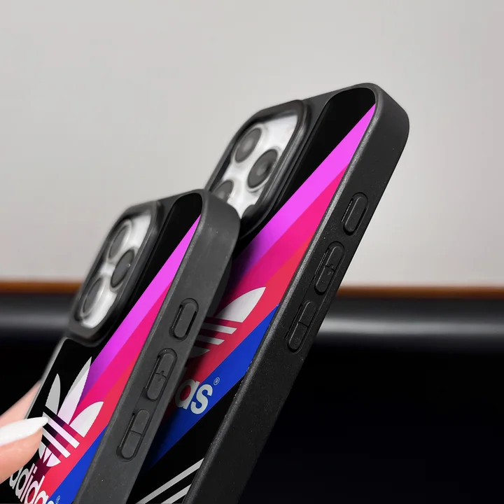 アディダス iphone16ケース カラフルロゴ