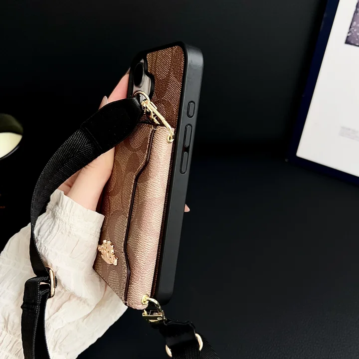 coach galaxy s25ケース カード収納 折りたたみ