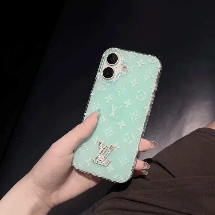 ルイビトン iphone17proカバー ラインストーン