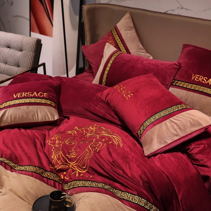 versace ベッドカバー ピーチスキン加工