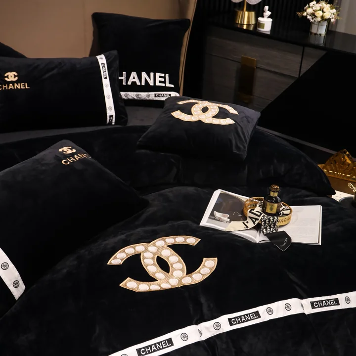 chanel 寝具 カバー セット ブラック