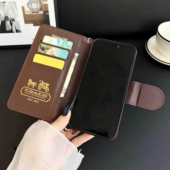 コーチiphone17air手帳ケース ストラップ 付き