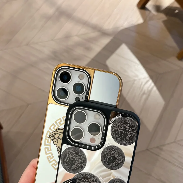 高级感 ヴェルサーチiphone17pro携帯ケース ゴールド