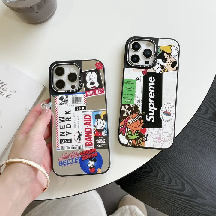 シュプリームiphone17promaxケース 鏡面