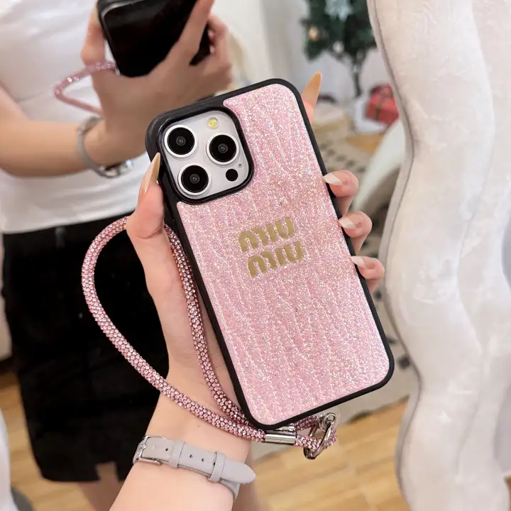 ミュウミュウiphone17ケース リング付き