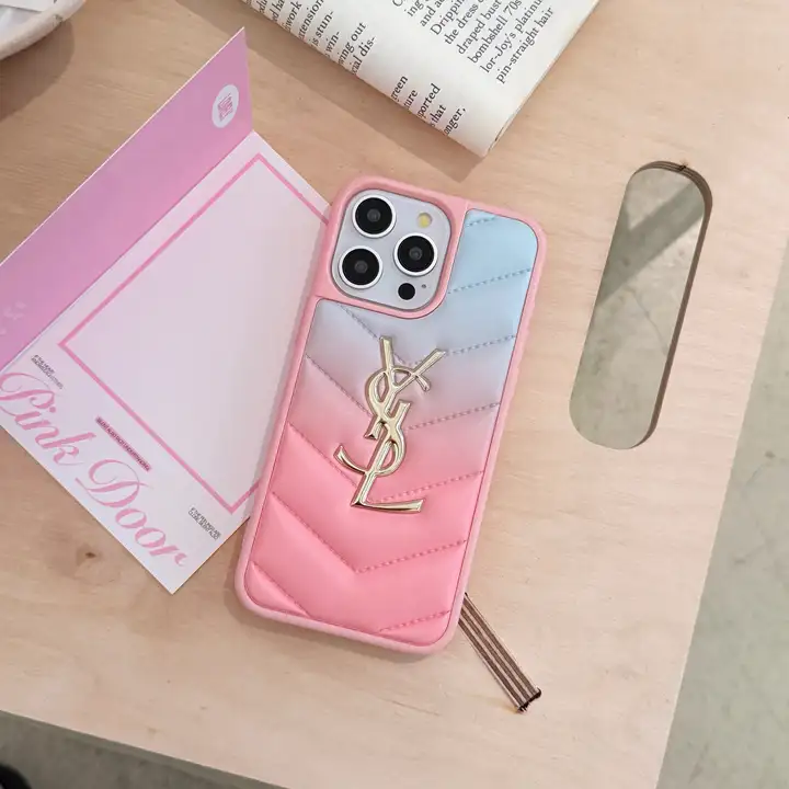 イヴサンローランiphone17proケース キルティングレザー